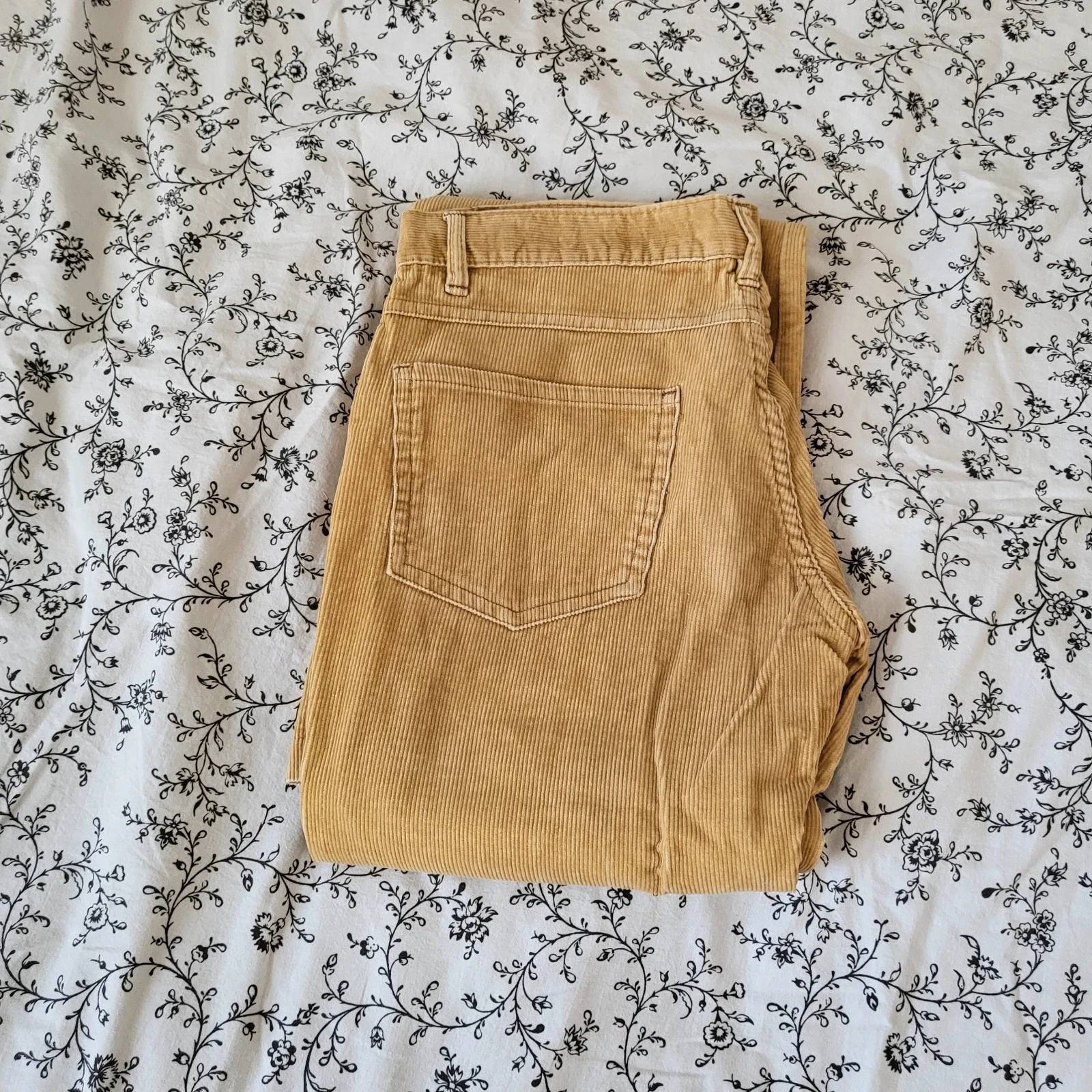 Low-waist ribbed velour pants – photo 2